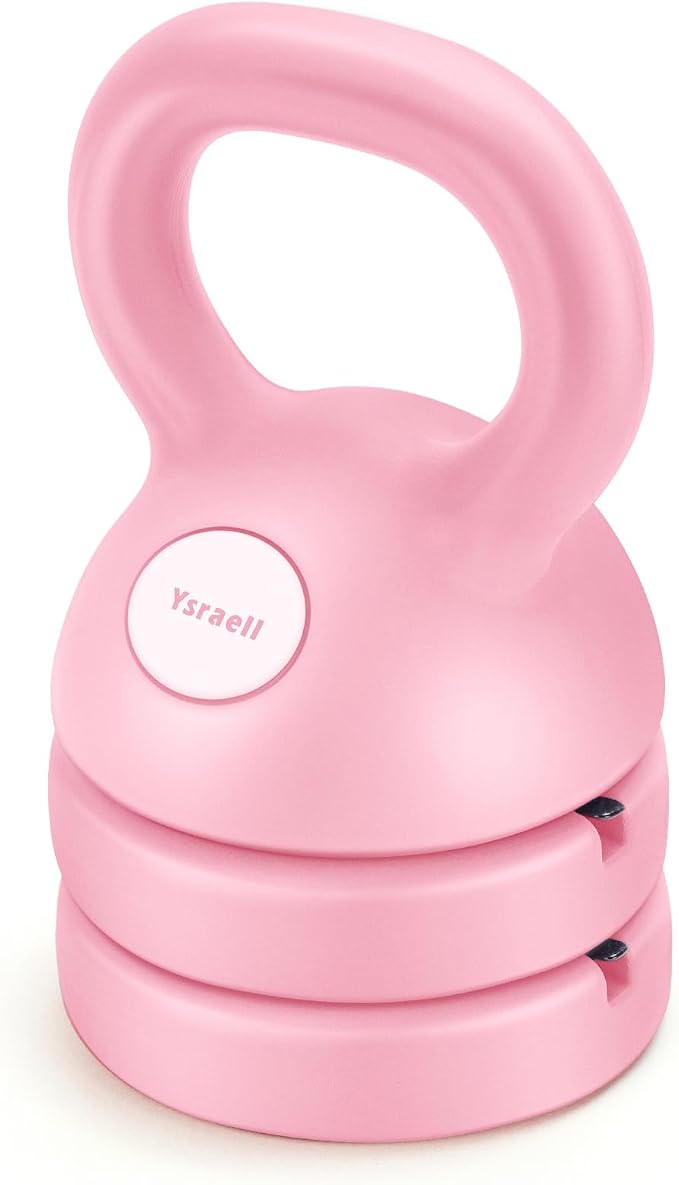 Adjustable Kettlebell Weight Set: 3-in-1 Kettlebells (5lbs 8lbs 12lbs) for Home Gym Full-Body Workout Strength Training Weight Loss | Good for Beginners