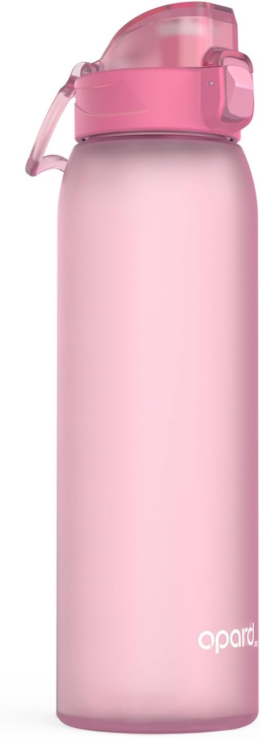 Opard Zip 32oz Plastic Water Bottle Dishwasher Safe, Leakproof Flip-Top Lid, BPA Free Tritan, Wide Mouth Reusable Sports Water Bottle for Gym Hiking Commuting Outdoor Travel and School