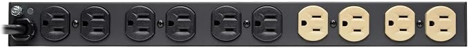Tripp Lite 12-Outlet Rackmount PDU Isobar Surge Protector Power Strip, 15A, 3840 Joules, 15ft Cord with 5-15P Plug, 1U Rack-Mount, Lifetime Manufacturer's Warranty & $25,000 Insurance (ISOBAR12ULTRA)