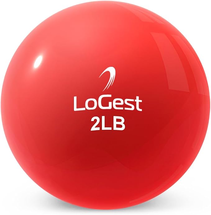 Logest Weighted Toning Exercise Balls Pair - Round Shape Medicine Ball - 1LB 2LB 3LB 4LB 5LB 6LB Available - Toning Muscle for Men & Women