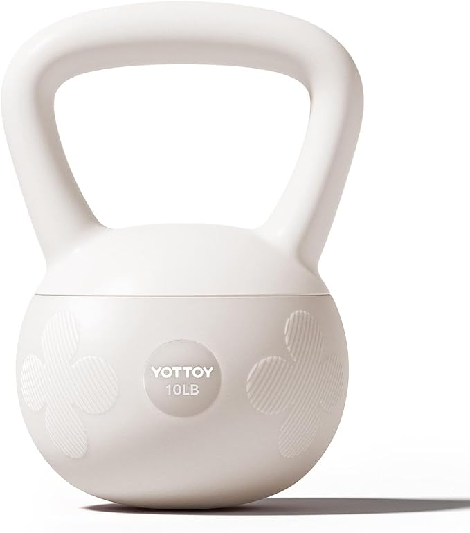 YOTTOY Soft Kettlebell for Home Workouts, Anti-Slip Wide Handle Strength Training Kettlebells, Cushioned Base for Safety - Ideal for Men, Women & Beginners
