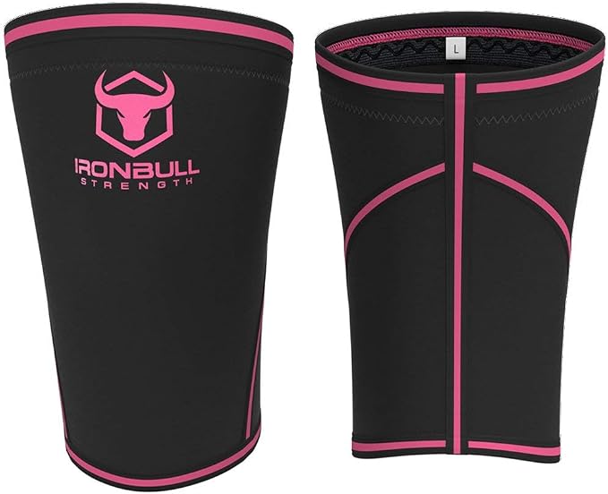 Iron Bull Strength Knee Sleeves 7mm (1 Pair) - Compression Brace & Knee Sleeve For Weightlifting, Powerlifting & Cross Training - Knee Support for Squats - Men & Women