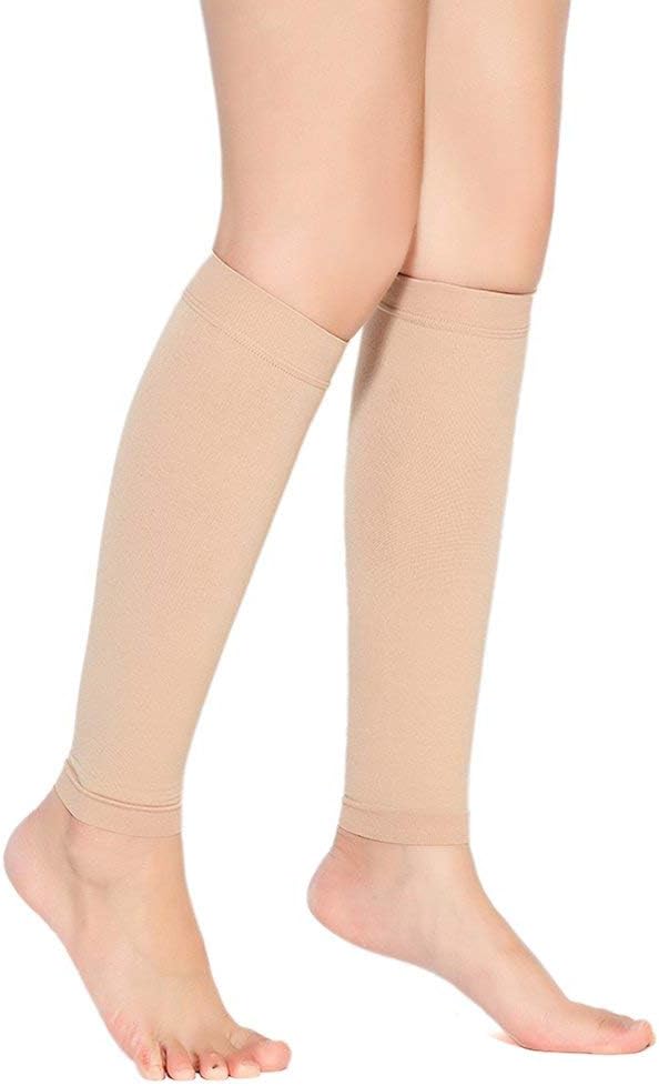 TOFLY Calf Compression Sleeve 20-30mmHg 1 Pair Footless For Men & Women | Footless Compression Socks For Leg Support, Shin Splint, Pain Relief, Swelling, Varicose Veins, Maternity, Nursing, & Travel