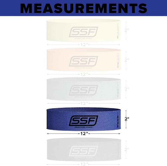 Fabric Mini Loop Non-Slip Resistance Band Set | Warm-Up, Physical Therapy, Glute Training, Speed and Agility Exercise Bands