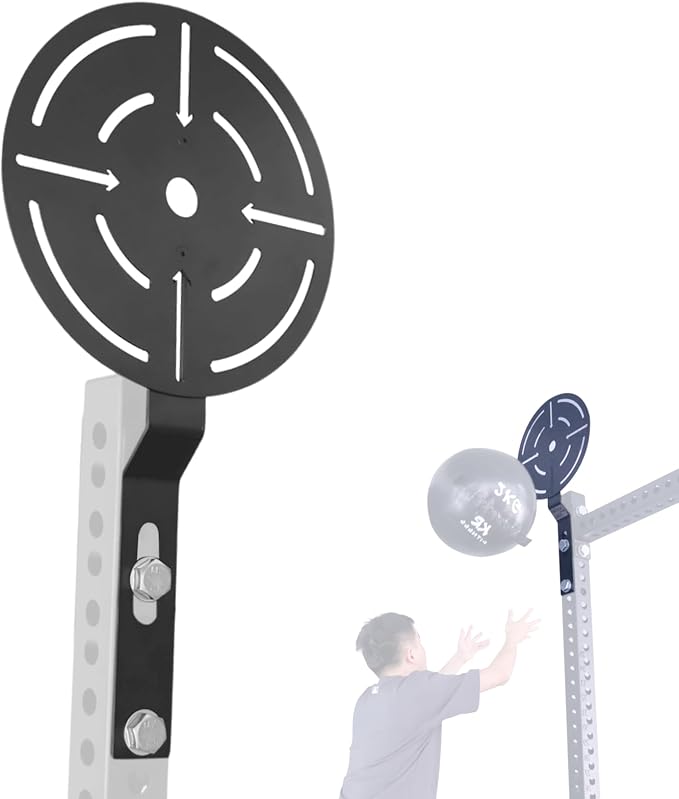 AHTAPFON Wall Ball Target for Rack Mounted with Extension,Medicine Ball Target for Power Rack Attachments,Home Gym Exercise Ball Squash Fitness for Enhance Explosive Power
