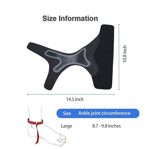 Lescenry Adjustable Ankle Brace for Men & Women (2-Pack, Large) - Breathable & Lightweight Compression Sleeve with Arch Support for Athletic Ankle Stability, Sprain Recovery & All-Day Comfort