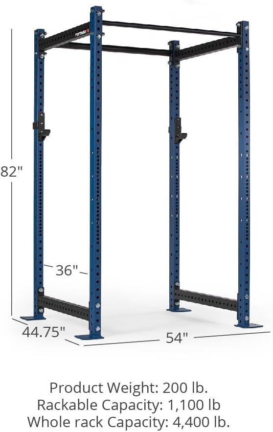 Titan Fitness T-3 Series Power Rack, 1,100 LB Capacity Cage for Weightlifting and Strength Training