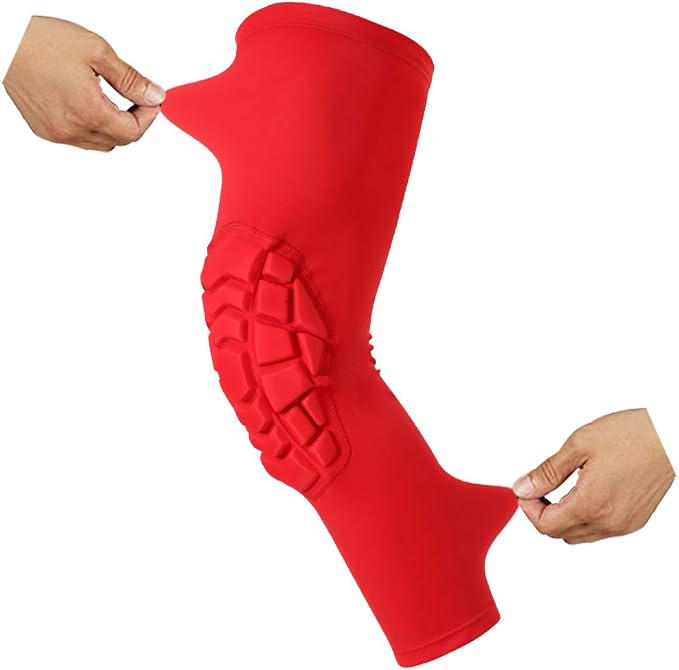 SZKANI Knee Pads Compression Leg Sleeve Knee Sleeve for All Sports Wrestling Protector Gear, 1 Pair of Knee Paded