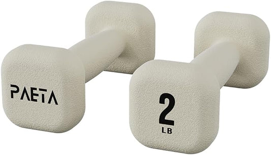 PAETA Neoprene Dumbbell, Hand Weights with Curved Grip for Women, Anti-Slip, Anti-Roll, Square Dumbbells for Full-Body Workout, Strength Training