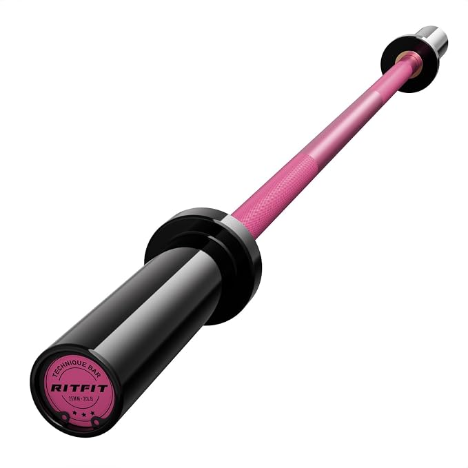RITFIT Olympic Barbell 4ft/6ft - 2 Inch Weight Bar for Strength Training, Weightlifting, Squat, Deadlift, Bench Press, Curl, Overhead Press - 350lbs/500lbs Capacity