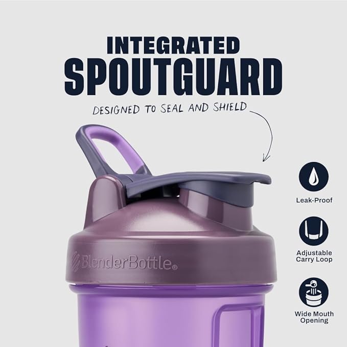 BlenderBottle Classic V2 Plastic Shaker Bottle 28 oz Purple