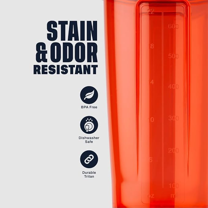 BlenderBottle ProSeries Tritan Shaker Bottle 24 oz Coral