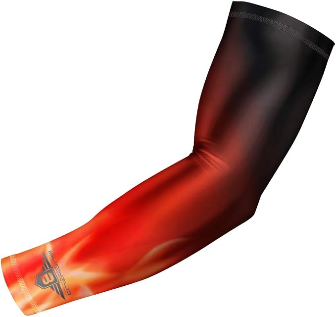 Bucwild Sports Compression Arm Sleeve - Youth & Adult Sizes - Baseball Football Basketball Sports (1 Arm Sleeve)