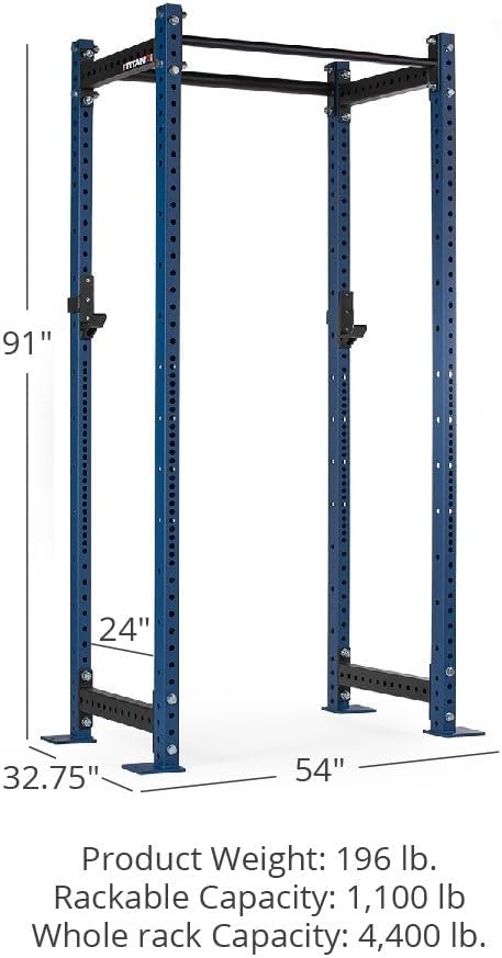 Titan Fitness T-3 Series Power Rack, 1,100 LB Capacity Cage for Weightlifting and Strength Training