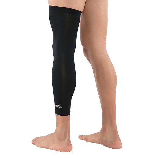 Copper Compression Leg Compression Sleeve - Copper Infused Knee Stabilizer Brace for Running, Meniscus Tear, ACL, MCL, Arthritis, Joint Pain Relief - Thigh & Calf Support for Men & Women - Black - XL 2 Pack