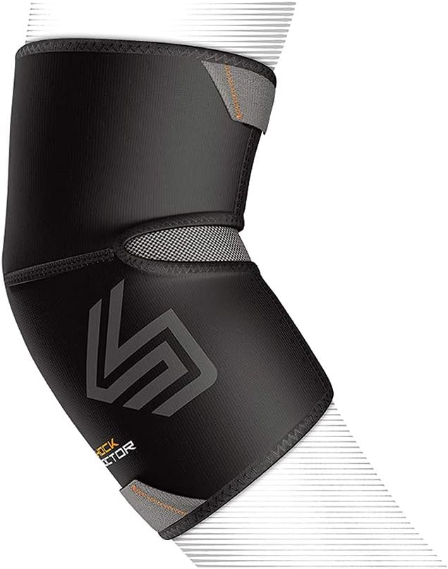 Shock Doctor Elbow Compression Sleeve with Extended Coverage (Black)