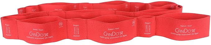 CanDo Multi-Grip 6 Foot Exercise Resistance Band with Hand/Foot Loops for Total Body Workouts, Training, Rehab, Stretching and Therapy