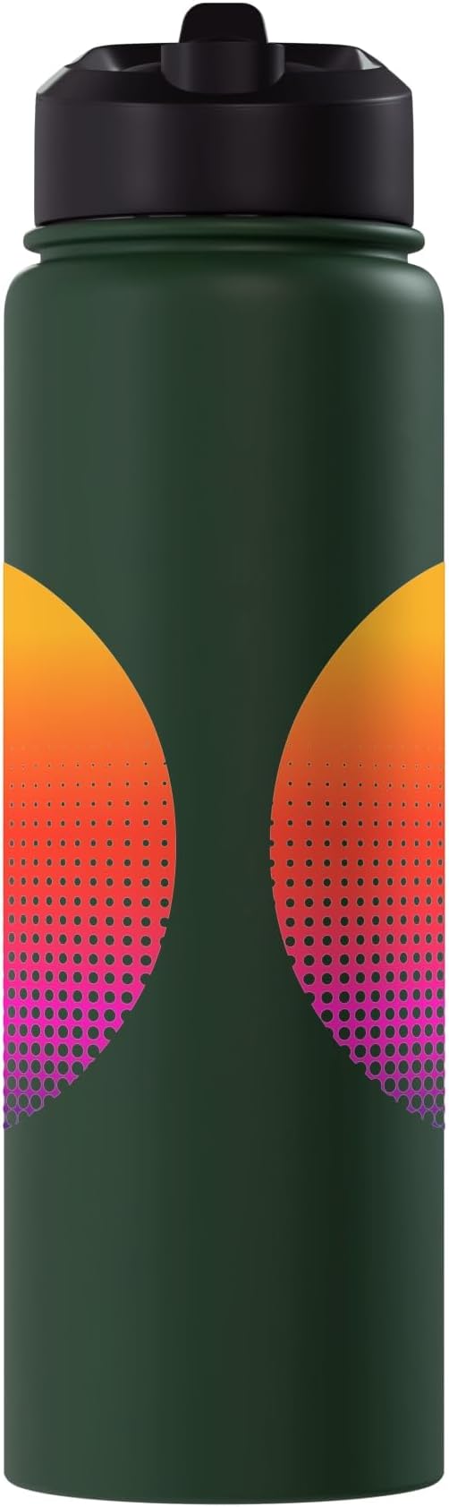 Basketball Game Hoop Slam Dunk Ball Retro Sunset Player Gift Stainless Steel Insulated Water Bottle