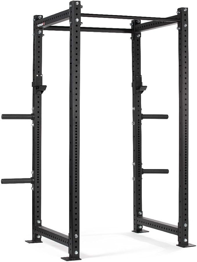 Titan Fitness X-3 Series Tall Bolt-Down Power Rack with Weight Plate Holders 36-in. Depth