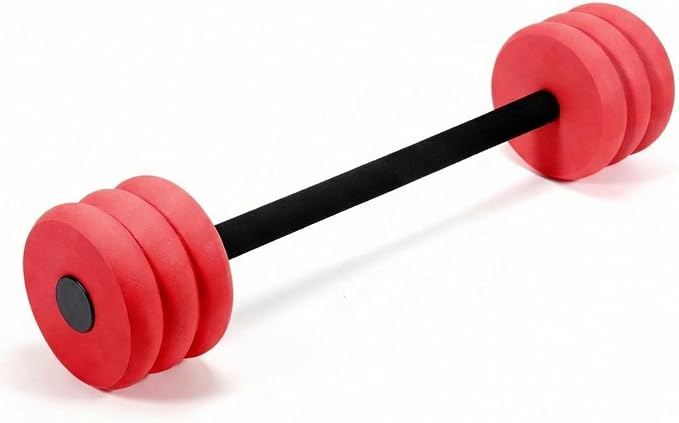 Soulchen Long Aquatic Exercise Dumbbells Pool Exercise Foam Water Weights Dumbbell Aquatic Pool Barbells with High Density EVA Foam for Swim Water Aerobics Workouts Loss