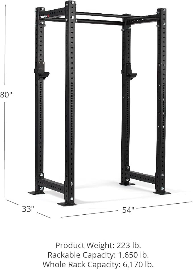 Titan Fitness X-3 Series Short Bolt-Down Power Rack 24-in. Depth