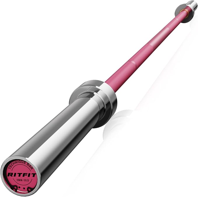 RITFIT Olympic Barbell 4ft/6ft - 2 Inch Weight Bar for Strength Training, Weightlifting, Squat, Deadlift, Bench Press, Curl, Overhead Press - 350lbs/500lbs Capacity