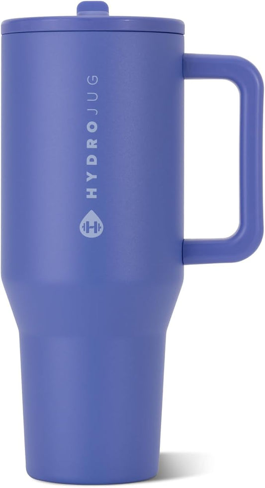 HydroJug Traveler 40oz, Insulated Tumbler with Handle & Straw, Berry Pop