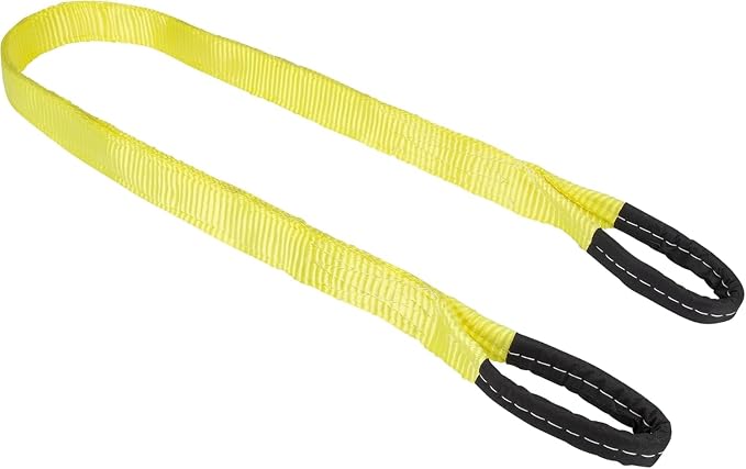 SmartStraps 2”x6’ Nylon Webbing Sling (1pk) – 6,400lb Vertical Lifting Capacity – Safely Lift Heavy Loads, Made with Strong Flexible Webbing, Small, Yellow