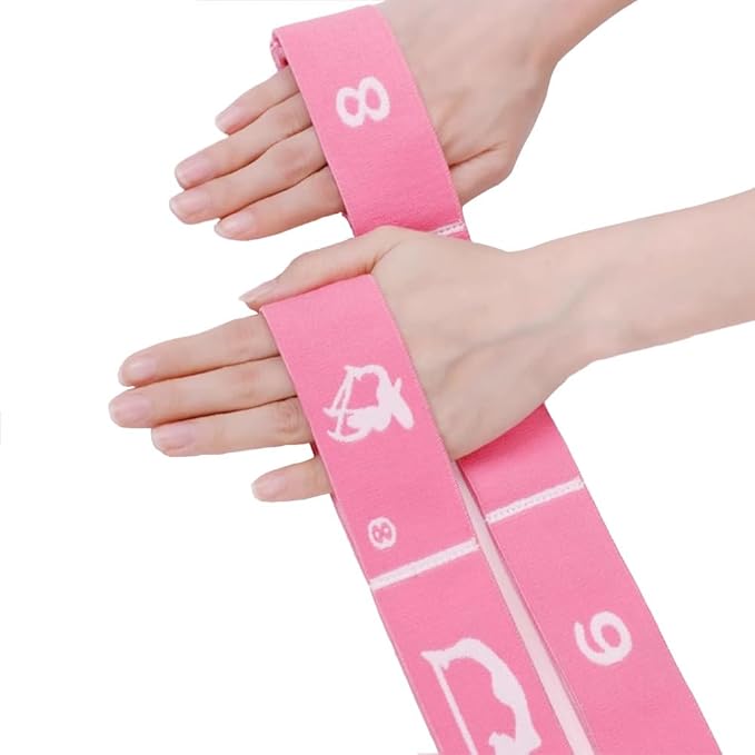 2-Pack Adjustable Kids Dance Stretch Bands - 8-Loop Elastic Bands for Ballet, Latin, Yoga, Gymnastics & Stretching - Flexible, Multi-Section Design for Dance Training & Flexibility