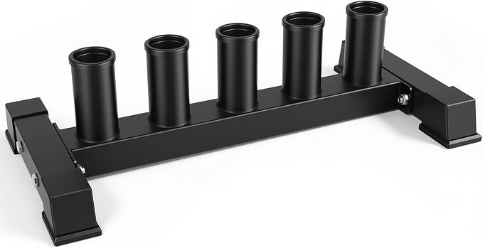 Barbell Storage Rack, 5-Post Weight Bar Holder for 2'' Olympic Bars, Durable Barbell Stand, Space-Saving Floor Stand 500 lb Capacity