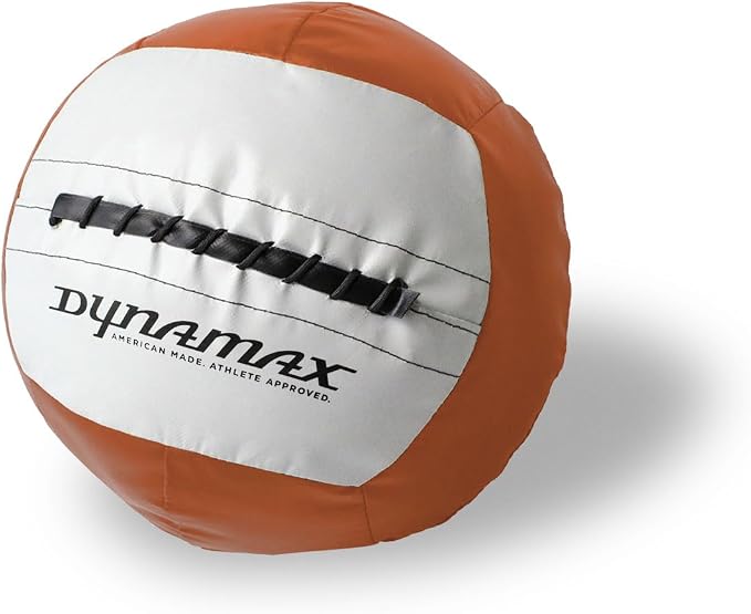 Dynamax Mini Medicine Ball, 2–12 lb Soft Shell Wall Ball, 10-Inch Weighted Exercise Ball for Strength Training, Core Workouts, Conditioning & Functional Fitness