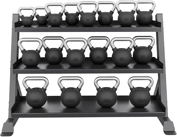 Power Systems Elite Rubber Kettlebell - Premium Molded Rubber & Perfect for Your Training Space
