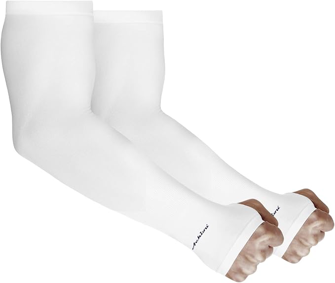 Achiou Arm Sleeves for Men Women, Sun Sleeves UV Protection Cooling Sports | Compression,Tattoo Sleeve Cover, Thumb Hole Design,Tattoo Cover Up, UPF 50+, Versatile Use for Basketball Football Volleyball
