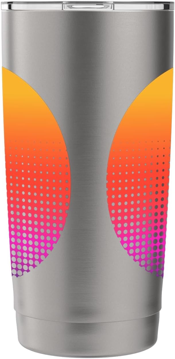 Basketball Game Hoop Slam Dunk Ball Retro Sunset Player Gift Stainless Steel Insulated Tumbler