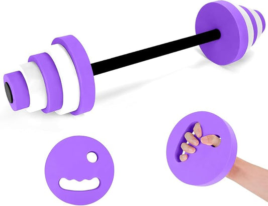 29.3’’Swimming Barbell Pool Dumbbell Swim Dumbbell with Water Exercise Discs High Density EVA Foam Aquatic Exercise Equipment