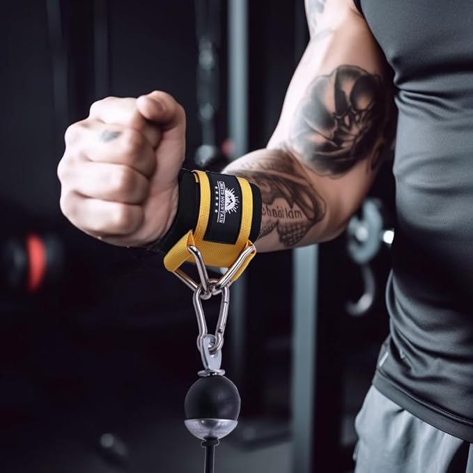 Wrist Cuffs for Cable Machines – Padded & Adjustable Straps for Lateral Raises, Tricep Pushdowns & Strength Training