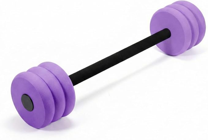 Soulchen Long Aquatic Exercise Dumbbells Pool Exercise Foam Water Weights Dumbbell Aquatic Pool Barbells with High Density EVA Foam for Swim Water Aerobics Workouts Loss