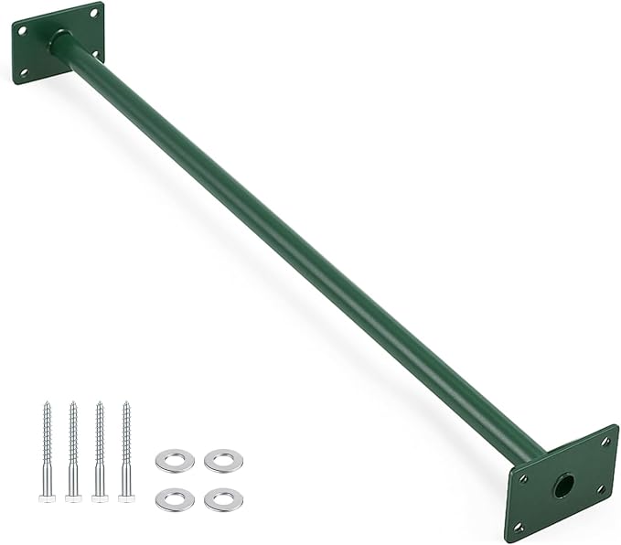 Zonon Heavy Duty Outdoor Pull up Bars Heavy Strength Training Chin up Bars for Home Gyms Full Body Exercise Support 440 Lbs, Installed on 4 x 4, 4 x 6 or 6 x 6 Posts(Not Included), Green