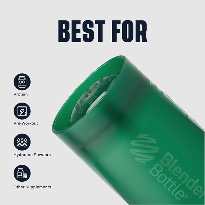 BlenderBottle Classic V2 Plastic Shaker Bottle 20 oz Emerald Green