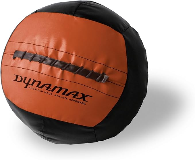 Dynamax Mini Medicine Ball, 2–12 lb Soft Shell Wall Ball, 10-Inch Weighted Exercise Ball for Strength Training, Core Workouts, Conditioning & Functional Fitness