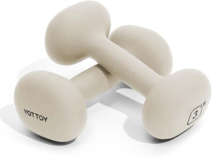YOTTOY Dumbbell Set of 2,2-15 Pound Hand Weights for Women, Non-Slip Hand Weights for Home Gym, Strength Training, and Full-Body Workouts
