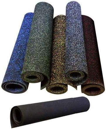 American Floor Mats 3/8in (9mm) Thick 10% Red 4' x 8' Heavy Duty Rubber Rolls, Protective Exercise Mats, Home Gym Rubber Flooring