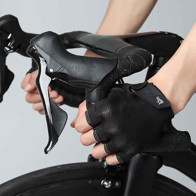 Womens Workout-Fingerless-Gloves with Anti-Slip Palm, Breathable-Grip-Sport-Gloves for Cycling Weightlifting Gym Sports Training
