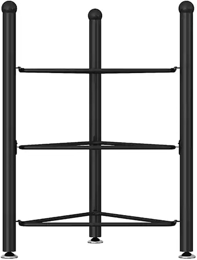 3/5/6/7 Tier Floor Stand Storage Organizer Exercise Half Balance Ball Storage Rack, Home Gym Workout Equipment for Bosu Slam Bowling Medicine Balls(Black,3 Layer - 27.5in)