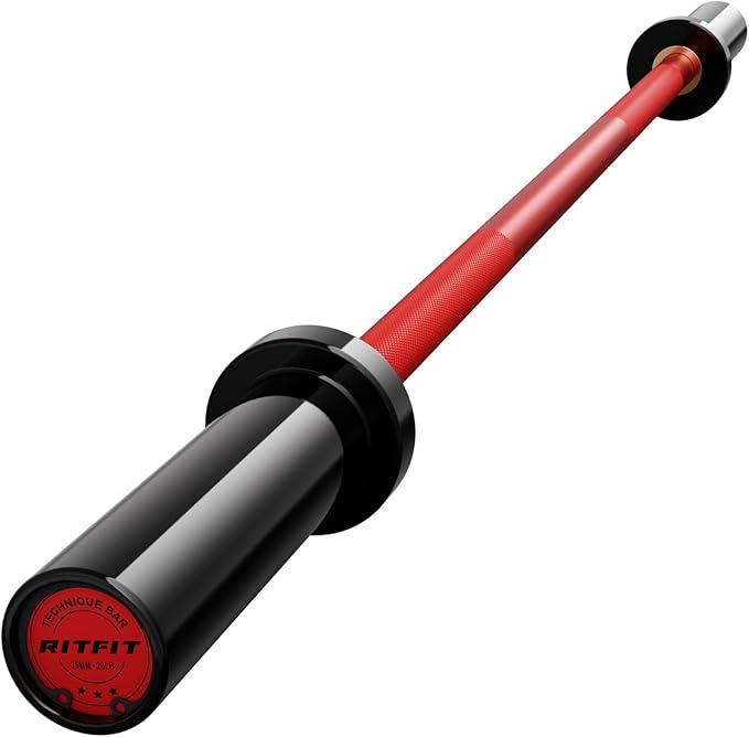 RITFIT Olympic Barbell 4ft/6ft - 2 Inch Weight Bar for Strength Training, Weightlifting, Squat, Deadlift, Bench Press, Curl, Overhead Press - 350lbs/500lbs Capacity