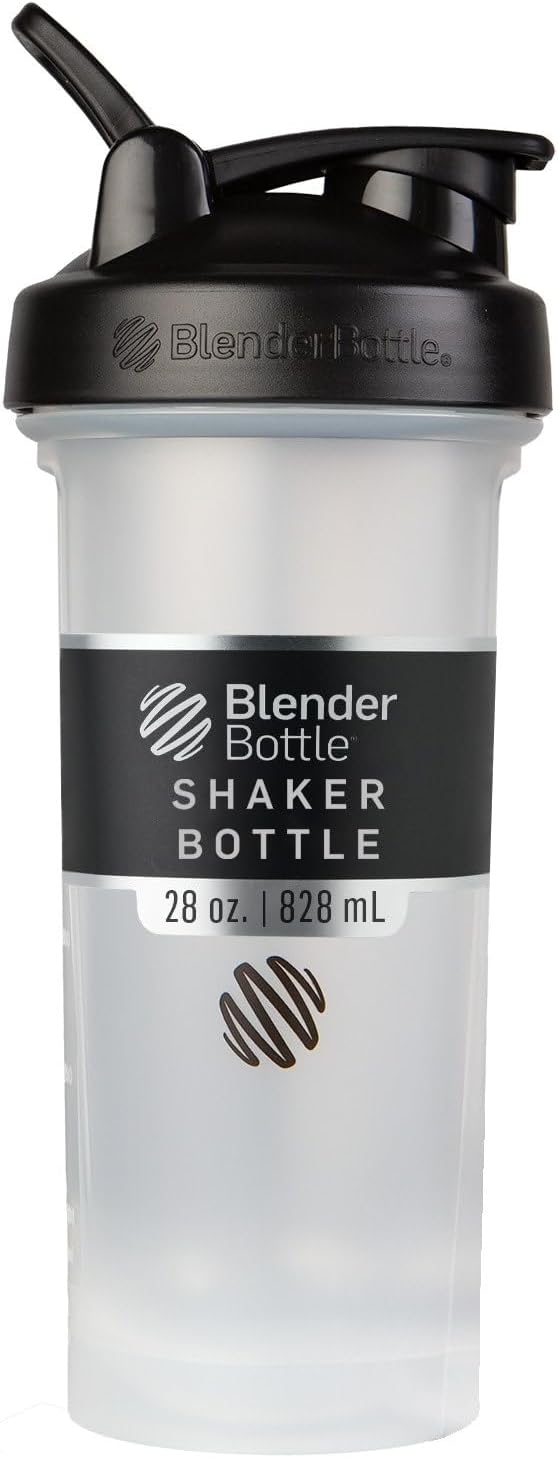 BlenderBottle Classic V2 Plastic Shaker Bottle 28 oz Clear/Black