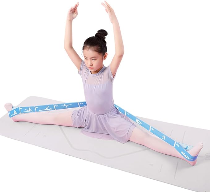 2-Pack Adjustable Kids Dance Stretch Bands - 8-Loop Elastic Bands for Ballet, Latin, Yoga, Gymnastics & Stretching - Flexible, Multi-Section Design for Dance Training & Flexibility