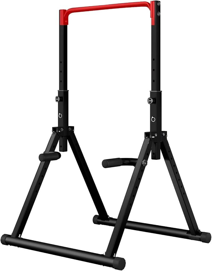 DOBESTS Power Tower Pull Up Bar Free Standing, Foldable Pull Up Station