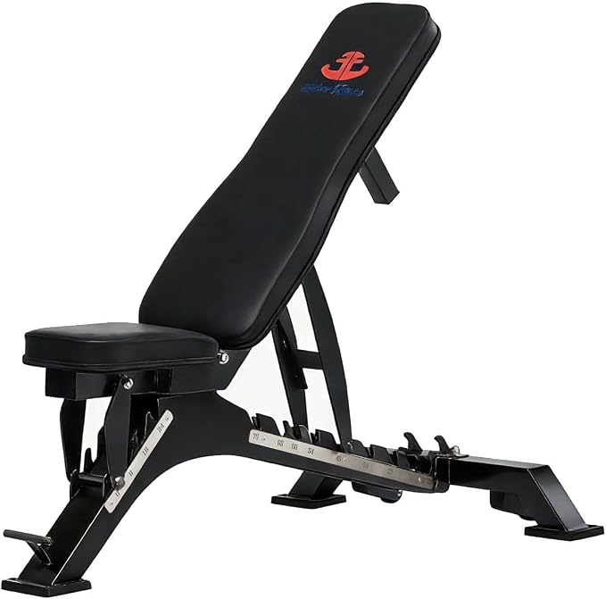 Unive Fitness Adjustable Weight Bench 1300 lb Capacity, 40-Position Workout Bench with 10 Backrest & 4 Seat Angles, Heavy Duty Strength Training Bench for Home Gym, Garage Gym, Incline Flat Dumbbell Workouts