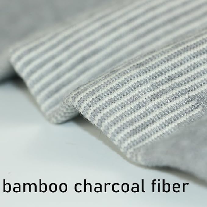 Bamboo Charcoal Knee Sleeve - Bamboo Knee Brace Bamboo Compression Knee Sleeve -Elastic Warm Knee Brace Bmboo Knee Sleeve for Arthritis (Gray, Small)